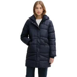 Tom Tailor Denim Damen, Puffer Parka mit Kapuze 15148 - Sky captain Blue, XL (42), blau
