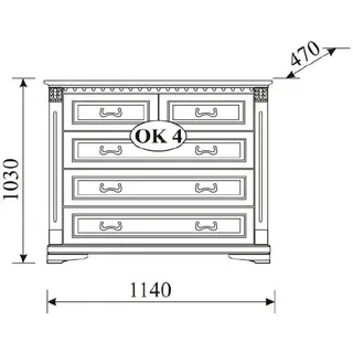 Klassische Kommode Kommoden Schrank Sideboard Massiv Möbel Kolonial Neu OK4