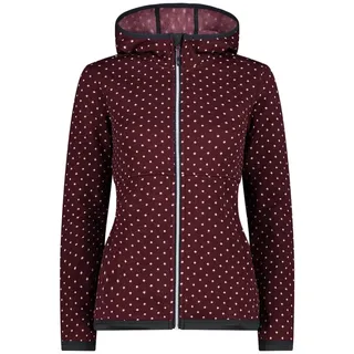 CMP Woman Jacket FIX Hood burgundy-bianco 46
