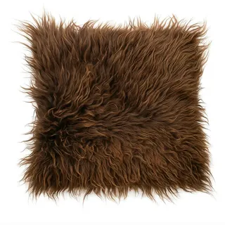 Provellus Sitzkissen, Braun, Fell, 40x40 cm, Wohntextilien, Kissen, Sitzkissen