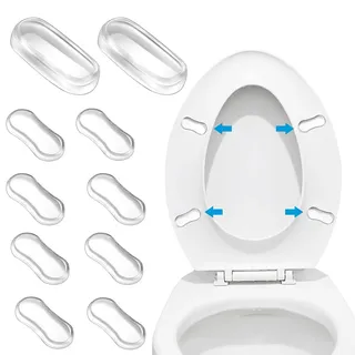 10 Stück Wc Sitz Puffer Wc Deckel Puffer Wc Deckel Stopper, Gummipuffer Selbstklebend Klobrille Ersatzteile Puffer,Reduzieren Geräuschlücken, Gummipuffer Wc Sitz Für Zuhause Büro Hotel (Weiss)