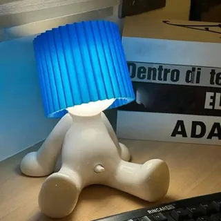 Modest Mike Lamp, Shy Boy Lamp, A Little Shy Man Lampe, Lustige LED Tischlampe, Schüchterner Mann Nachtlicht, Kreative Kleinen Tischleuchte Mit Schirm, Naughty Boy Lampe für Schlafzimmer (Blau-2)