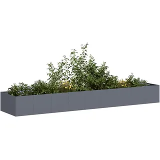 vidaXL Pflanzkübel Schwarz 360x80x40 cm Stahl
