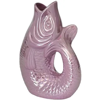Giftcompany - Vase, Karaffe - Monsieur Carafon - Fisch - Steingut - Farbe: Rainbow Violett - (BxTxH): 21 x 12 x 31 cm - Größe: L