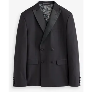 Next Baukastensakko Smoking: Slim Fit doppelreihige Jacke (1-tlg) schwarz 54/56 (GB: 44R)