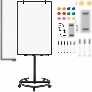 Costway Flipchart Ständer 100 x 65 cm Schwarz