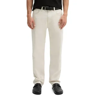 Marc O'Polo "aus Bio-Baumwolle und Leinen", Herren, Gr. 33, Länge 32, beige (weiß), Obermaterial: 90% Baumwolle, 9% Leinen, 1% Elasthan, unifarben, relaxed fit normal, Jeans