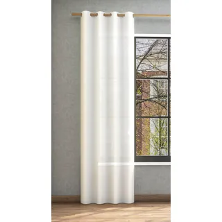 Vorhang NEUTEX FOR YOU "Libre-ECO" Gardinen Gr. 245 cm, Ösen, 142 cm, beige (creme) Ösen Nachhaltig