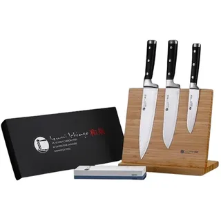 Ed Mahony Messer-Set IZUMI ICHIAGO 3-tlg. Profi-Kochmesser-Set inkl. Schleifstein aus feins