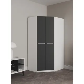 Priess Eckschrank Barcelona 95 x 193 x 95 cm Schwarz