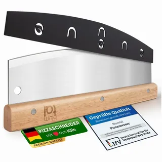 Blumtal Pizzaschneider Wiegemesser 32 cm Edelstahlklinge