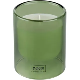 Schöner Wohnen Duftkerze L Basil im Glas Grün Ø 9 cm x 11 cm