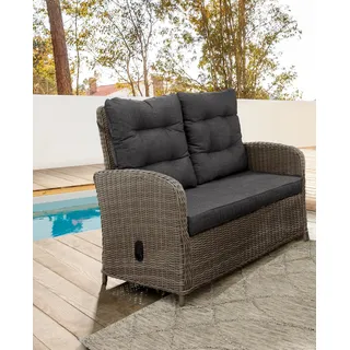 Destiny 2-Sitzer Gartensofa MERANO, Rückenlehne verstellbar, vintage grau