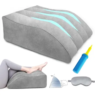 Venenkissen Aufblasbar, Venenkissen Beinhochlagerungskissen, Beinkissen | Keilkissen zum Schlafen, Ergonomisches 45° Beine Design, Leicht & Tragbar, Angenehme Entlastung von Beinen&Knien,Muscle Relax