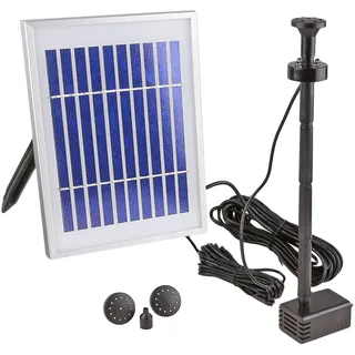 CLGarden NKASP4 Solar Springbrunnen Pumpe mit Akku LED für Garten Teich Brunnen