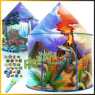 Dinosaurier Zelt Pop-up-Zelt für Kinder, Indoor Outdoor Spielzelt 1 Stk