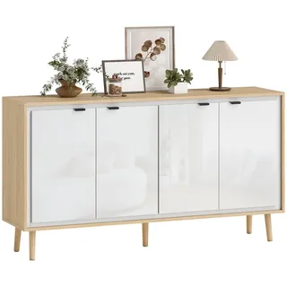 Pangivo Sideboard, Ahorn, Holz, 35x77x141 cm, Wohnzimmer, Kommoden & Sideboards, Sideboards