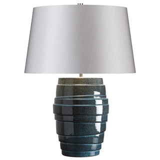 etc-shop LED Tischleuchte, Leuchtmittel nicht inklusive, Tischlampe Schreibtischlampe Beistelllampe Keramik Glas Porzellan H 59 blau
