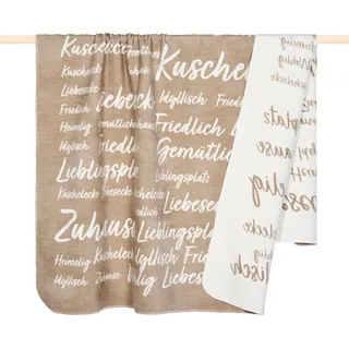 Wohndecke PAD "SNUG" Wohndecken Gr. B/L: 150 cm x 200 cm, grau (taupe) Decken Made in Europe
