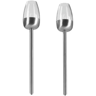 MAXXMEE Solar-Fackel 2er Set Metall 2er Set silber