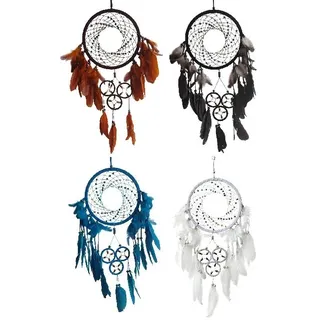 Saraswati Traumfänger "Cosmic Swirl" Leder