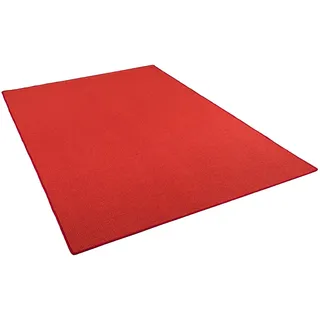 Snapstyle Sisal Natur Teppich Klassisch Rot  160x160 cm