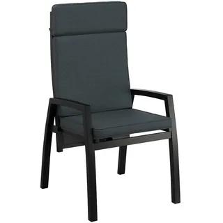 Ambia Garden Gartensessel, Anthrazit, Dunkelgrau, Metall, Textil, Füllung: Schaumstoff, eckig, 58x110x72 cm, Typenauswahl, Gartenmöbel, Gartenstühle, Gartenstühle
