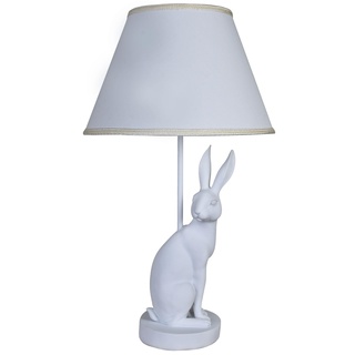 Tischlampe Rabbit Leuchte Hase Landhaus Hasenlampe (ohne Leuchtmittel) Weiss Hasenleuchte Weiss 53cm cw634 Palazzo Exklusiv