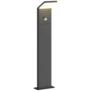 LUCANDE Wegeleuchte Aluminium 10,2 cm x 10 cm x 60 cm mit Bewegungsmelder schwarz