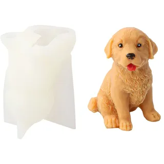 Xidmold 3D Hund Silikonform Kerzenform Seifenform Hund Silikon Formen Tier Backform für Tortendeko, Schokolade, Seife, Sojawachs Kerzen, Handwerk (Hund D)