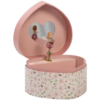 Little Dutch Schmuckkästchen Herz mit Spieluhr und drehender Ballerina für Mädchen mit Blumen-Motiv Schmuckschatulle Musik - Fairy Garden