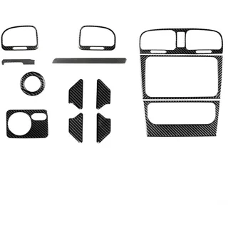 13-teiliges Carbonfaser Interior Trim Set für Golf 6 MK6 2008-2012, Dekorfolie für Armaturenbrett und Türverkleidung, Einfache Montage
