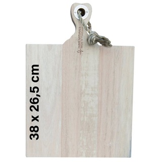 Steelboxx Schneidebrett Servierbrett aus Mango-Holz mit Griff Gr. M 38cm x 26 x 3,5, Mangoholz, (1, 1-St), Lebensmittelecht und natürlich aus massivem Mangoholz gefertigt beige