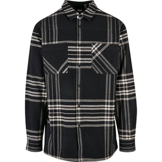 URBAN CLASSICS Langarmhemd Urban Classics Herren Long Oversized Checked Summit Shirt (1-tlg) schwarz L
