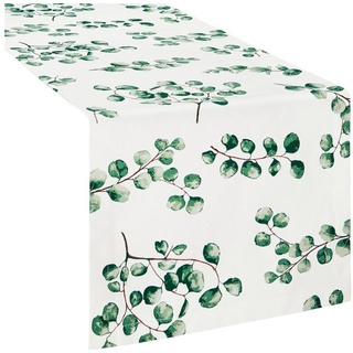 Erwin Müller Tischdecke »Tischläufer« (1-tlg), fleckabweisend Blumen grün 50 cm x 150 cm