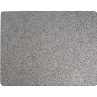 LINDDNA Tischset Hippo L Square 35 x 45 cm Leder Grau Anthrazit (Large)