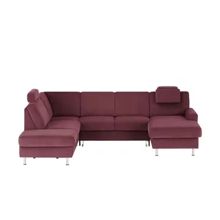 meinSofa Wohnlandschaft Mit verschiedenen Funktionen verfügbar Jana , lila/violett , Maße (cm): B: 309 H: 87 T: 235.0