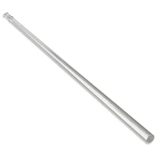 Interdeco Schleuderstab und Gardinenstab ohne Griff, aus Kunststoff, Transparent Glasklar, zum Schieben und Ziehen von Gardinen, Schiebegardinen und Flächenvorhängen, Typ 5101001, 125 cm