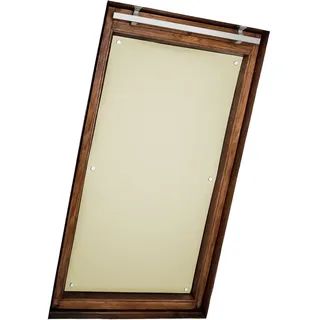 Home-Vision Verdunkelungsrollo für Velux Dachfenster (Creme M08-60cm x 115cm) Thermorollo ohne Bohren mit Saugnäpfen lichtundurchlässiges Dachfensterrollo Hitzeschutz & Verdunklung