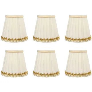 6 Stück Kleiner Lampenschirm, Weiße Lampenschirme Für Tischlampen, Mini-Lampenschirme Mit Kleinem Fass, Sicher, Weich, Einfache Installation, Moderner, Leichter Tischlampenschirm Für E14-Glühbirne, Sc