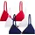 Underwear Triangel-BH Packung 3-tlg bunt S 36
