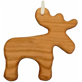 Mitienda mit liebe gemacht Christbaumschmuck aus Holz Elch, Geschenkanhänger