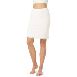 Bellivalini Unterrock Damen kurz aus Viskose BLV50-176 (1-tlg) mit Spitze beige XXL