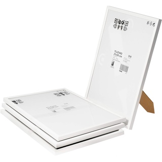 Ikea Yllevad Bilderrahmen, A4, 21 x 30 cm, leicht, Kunststoff und Karton, Weiß, 4 Stück