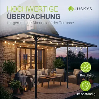 Juskys Terrassendach Borneo 600 x 300 cm anthrazit