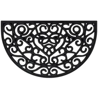 vidaXL Halbrund 45 x 75 cm Schwarz