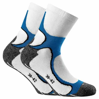 Rohner Socks Socken Running Quarter 2er Pack Weiß/Blau 35-38