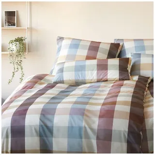 ELEGANTE Kuschel Karo Jersey Grün/Rot 135 x 200 cm + 40 x 80 cm