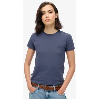 Superdry Kurzarmshirt SU-ESSENTIAL LOGO 90'S T SHIRT angenehmes Tragegefühl durch besonders weiche Haptik blau XL