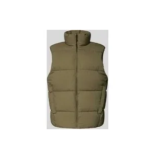 Regular Fit Outdoorwesten mit Stehkragen, Oliv, XL